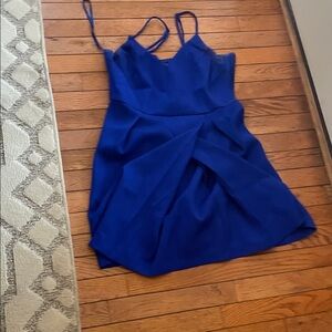 C. Luce Vibrant Blue Mini Dress